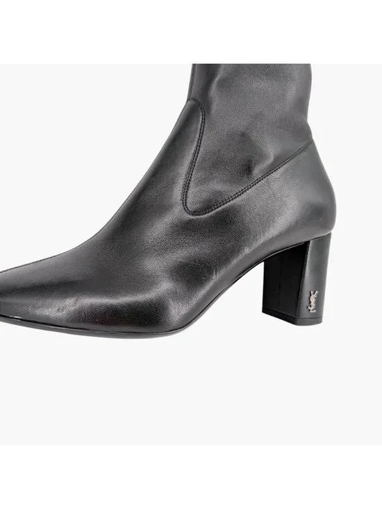 Saint Laurent Loulou YSL Thigh High Over The Knee Boots Black Size 38.5 US 8.5 - Picture 9 of 15